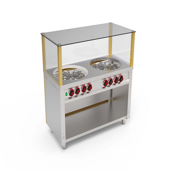 Künefe Ve Börek Ocağı Dolaplı (Çift) Gazlı - Lpg 140X70X85/130
